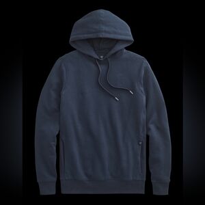 Mack Weldon ACE Pullover Hooded Sweatshirt True Total Eclipse Blue Large